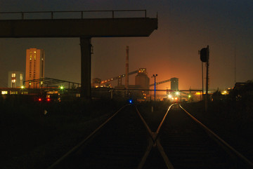 煤矿夜景