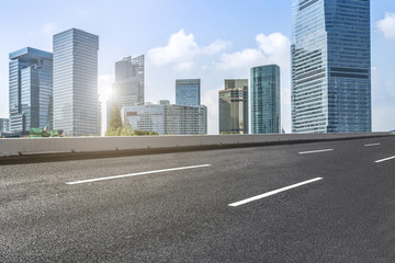 城市道路和杭州钱江新城