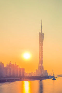 广州塔日落风景