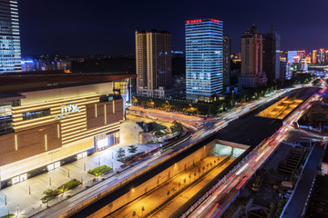 暖色调南宁万象城夜景风景高