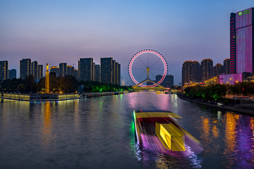 天津海河夜景