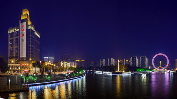 天津海河夜景