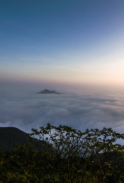 山顶云海风光