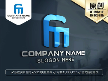 FM字母LOGO设计