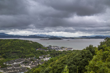 浙江舟山普陀山全景