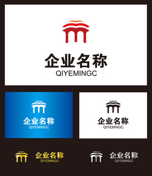 M標志建筑logo