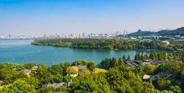 杭州西湖全景