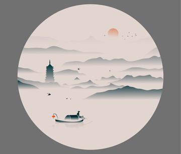 現(xiàn)代水墨畫(huà)中國(guó)風(fēng)