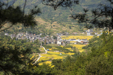 浙江台州天台南屏南黄古道村庄