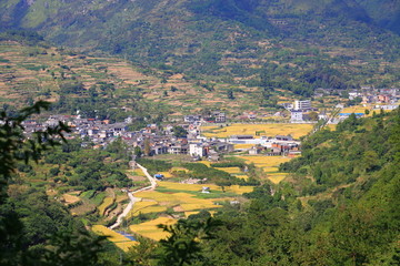 浙江台州天台南屏南黄古道村庄