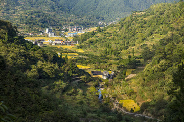 浙江台州天台南屏南黄古道村庄