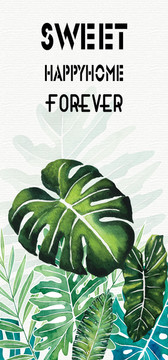 北歐簡約創(chuàng)意熱帶植物玄關(guān)裝飾畫