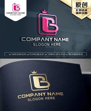 B字母皇冠LOGO設(shè)計
