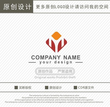 M字母广告传媒logo