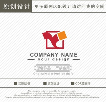 Y字母图文快印logo