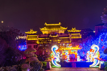 重庆安居古镇夜景