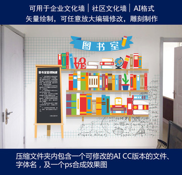 圖書室文化墻