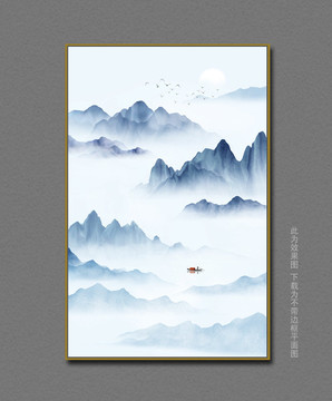 屏風(fēng)隔斷山水畫(huà)