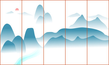 手繪中國(guó)風(fēng)水墨畫