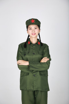 红军服装摄影图