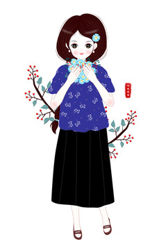 女孩插畫(huà)