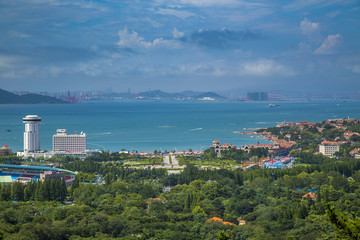 山东青岛都市风光海滨风光