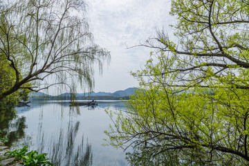 杭州西湖春天风光美景