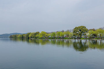 杭州西湖春天风光美景