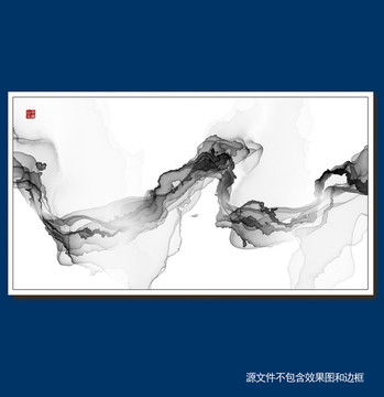 抽象意境水墨畫(huà)水墨裝飾畫(huà)