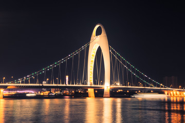 廣州獵德大橋夜景