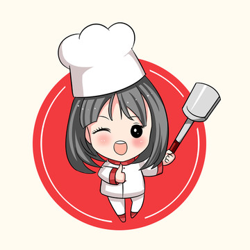 卡通廚師LOGO漫畫PSD