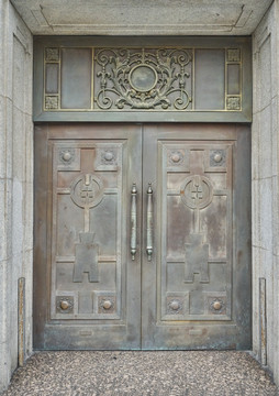 民国建筑铜门