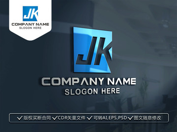 JK字母LOGO设计