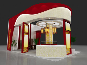 中式展臺(tái)設(shè)計(jì)