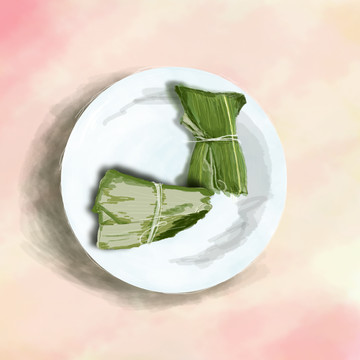 手繪粽子