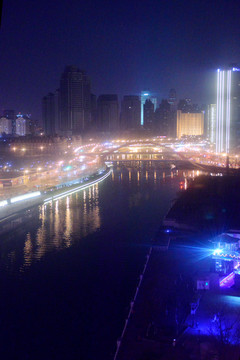 天津海河夜景