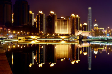 天津海河夜景