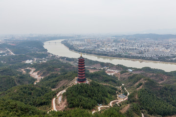 江西赣州赣县杨仙岭风光航拍