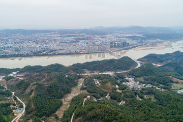 江西赣州赣县杨仙岭风光航拍