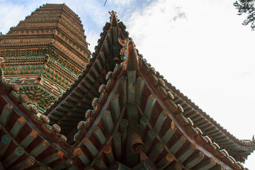 山西洪洞广胜寺飞虹塔局部特写