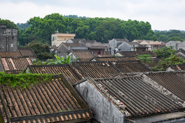 瓦房旧建筑农村老屋瓦屋