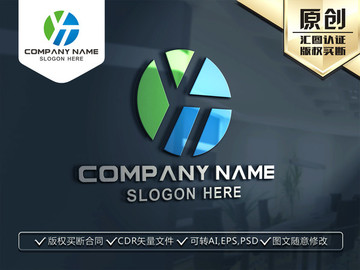 YT字母标志LOGO设计