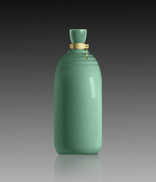 青瓷裂纹釉酒瓶设计