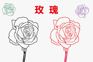 玫瑰花圖案素材