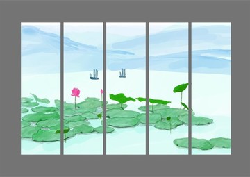 手繪中國(guó)風(fēng)水墨畫(huà)