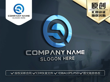 SQ字母標(biāo)志LOGO設(shè)計(jì)
