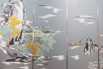 山水抽象圖案