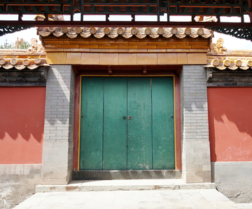 琉璃瓦中式古典大门门头