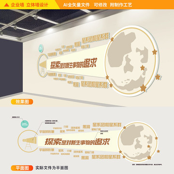 天文地理科學(xué)文化立體墻