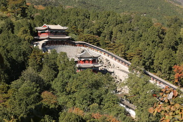 秋季的北京香山寺圆灵应现殿